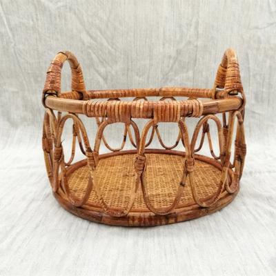 Винтановая плетеная мебель ручной работы для новорожденных унисекс, реквизит для фотосъемки - диван-кресло и кровать для позирования, идеально подходит для фотосессий младенцев, девочек и мальчиков