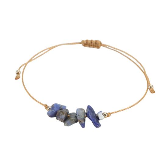 Браслет из драгоценных камней Женский Мужской Регулируемый Плетеный Кристальный Браслет Бохо Веревочка