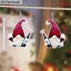2D Flat Dwarf Red Wine Dangle Earrings, Lightweight Acrylic Material,Suitable for Women, Ideal for Party Gifts, Jewelry, and Christmas Gifts.