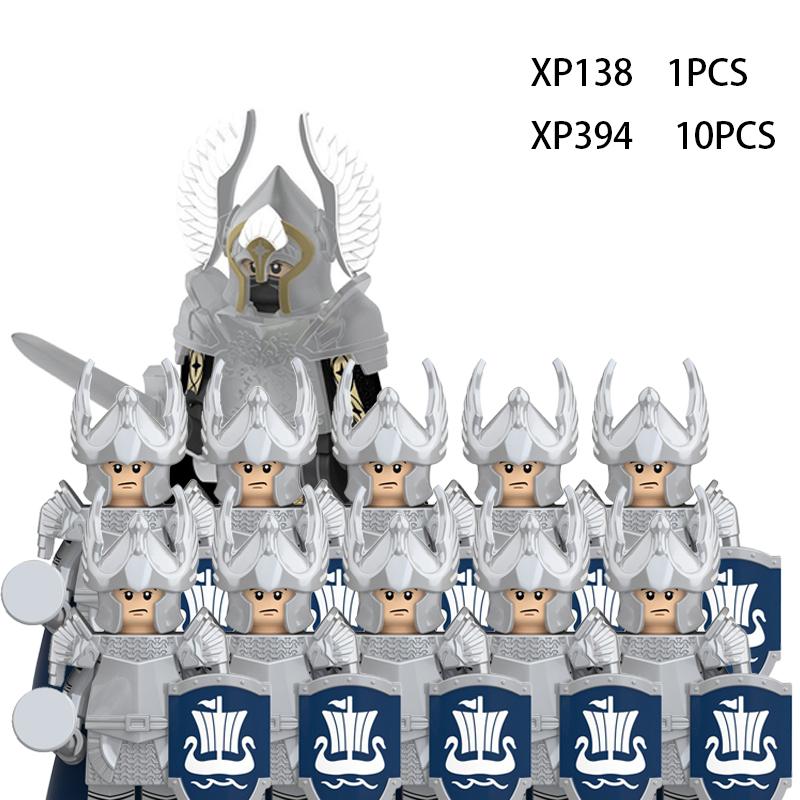 Medieval Elf Rohan Soldiers Guard Army Lotr Action Figures Mini Bricks Doll Assemble Building Blocks DIY Toys for Kid Gifts