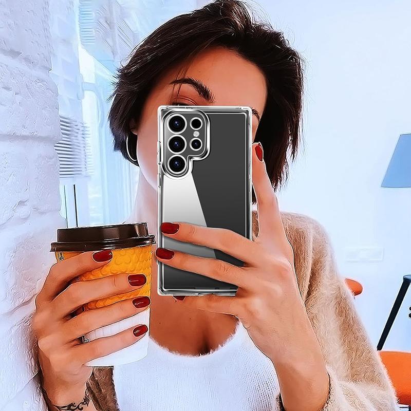 Прозрачный мягкий чехол из ТПУ для Samsung Galaxy A05S A15 A25 A54 A04S A14 A54 A53 S22 S23 S24 Huawei P60 Xiaomi Redmi Note 12 iPhone 15 14 13 12 Pro Max