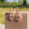 1 Pair Luxurious HeartShaped Dangle Earrings for Women Cubic Zirconia Jewelry Daily Wedding Party Accessories