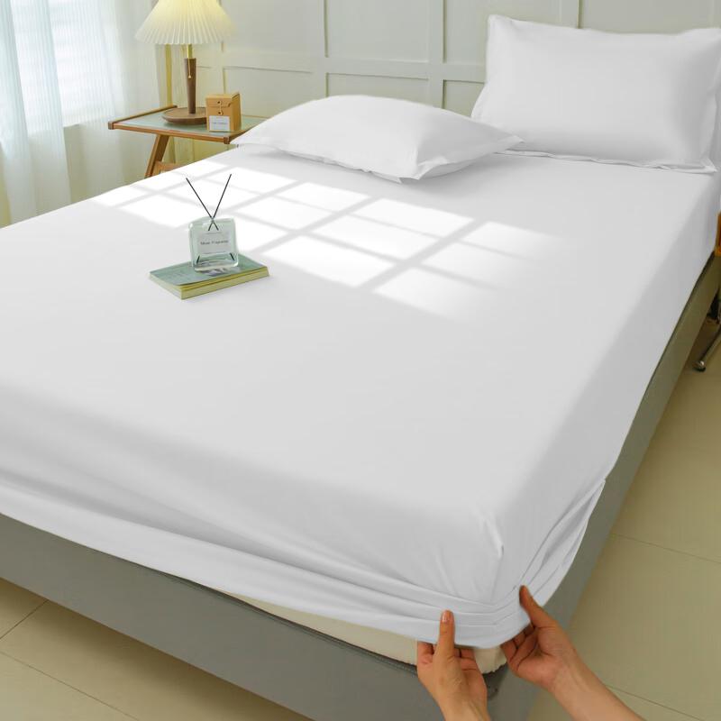 Водонепроницаемая простыня на резинке, постельное покрывало, простыня, однотонная, для матраса, мягкая, дышащая, бесшумная, с глубоким карманом, большого размера