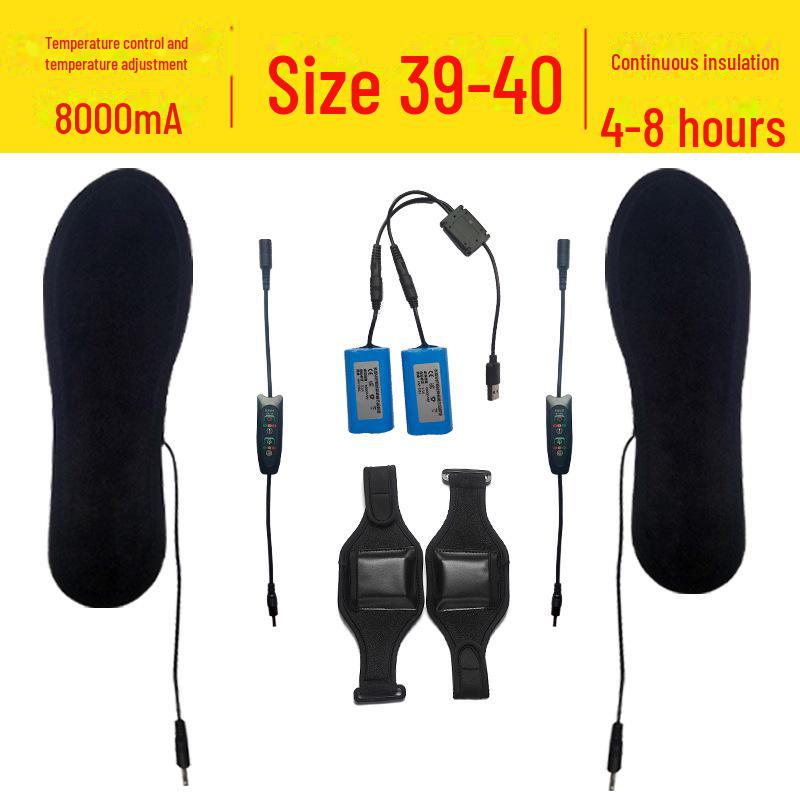 Стельки с подогревом, перезаряжаемые через USB - электрические грелки для ног на всю подошву