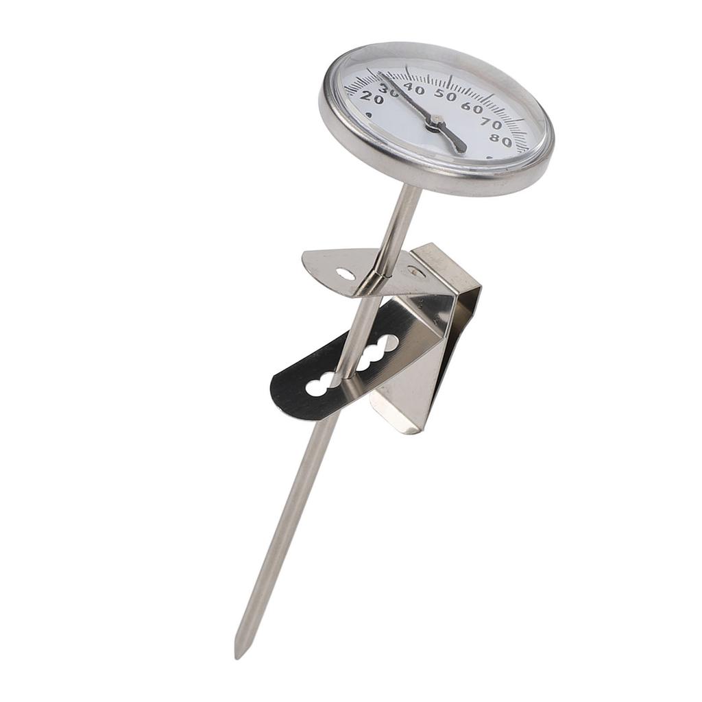 Milk Thermometer 4.6cm Dial 12.5cm Probe High Accuracy Fast Reading Pot Thermometer with Bracket