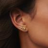 Gold Sparkling Meteor 925 Silver Ear Climber/Earrings E066-06G