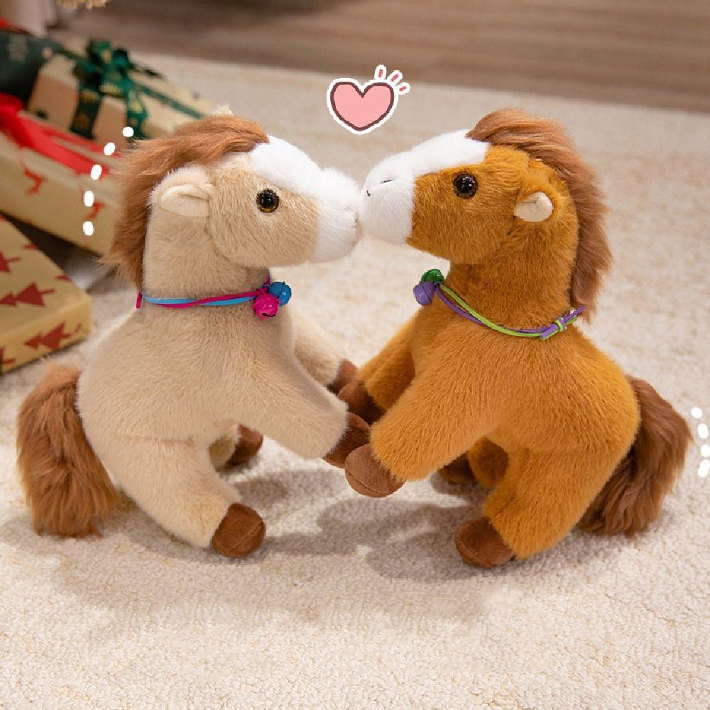 Creative Horse Plush Doll Mascot Dolls Zodiac Pony Figurine Stuffed Animal Doll Birthday Gift