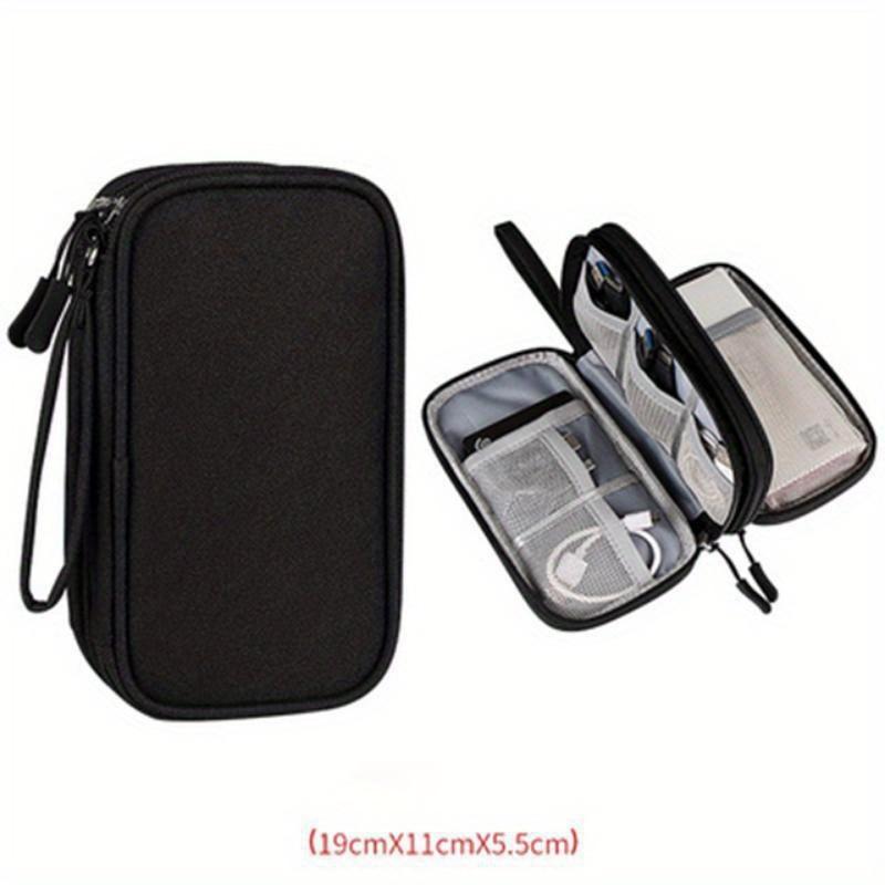 Travel Organizer Bag Cable Storage Organizers Pouch Carry Case Portable Waterproof Double Layers Storage Bags for Cable Cord