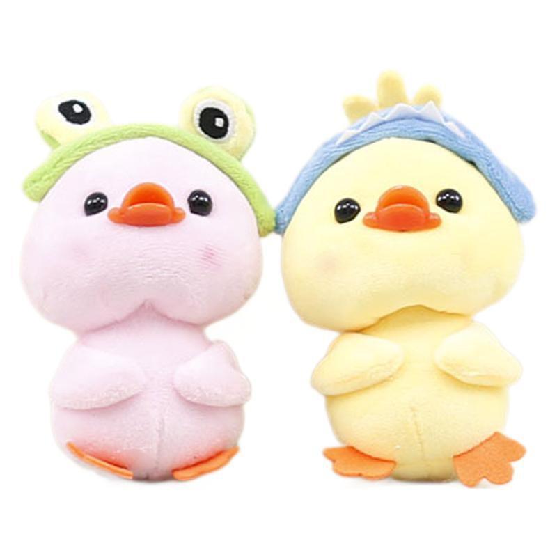 Очаровательный плюшевый брелок в виде утенка, милый плюшевый аксессуар в виде желтого, белого, розового утенка