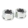 2.44in OD Trailer Axle Dust Cap with Rubber Plugs Trailer Bearing Grease Caps for Boat Trailer Wheel Hub 5,200‑6,000 Lb