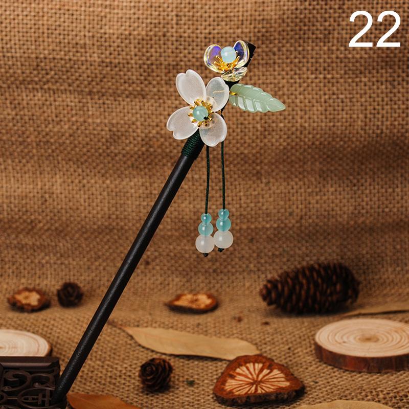 1PC Women's Hair Jewelry Wooden Hairpins Hair Stick Tassel Pendant Headdress Headwear Hair Clips