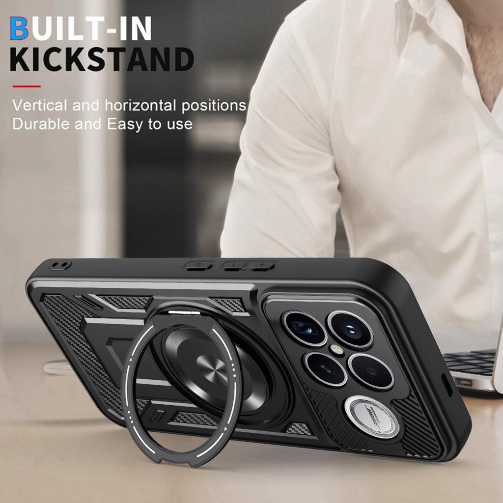Для Xiaomi Poco F8 Ultra / Redmi K90 Pro Max 5G Магнитный чехол Вращающаяся подставка Чехол для телефона из ТПУ + ПК