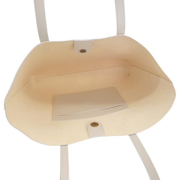 Bag Tote Bag A4 Compatible Leather Genuine Leather Brand Shoulder Bag BTO140 PV0041 Unisex IL BISONTE [IL BISONTE] Women's (BIANCO FOCA/White) [Item]