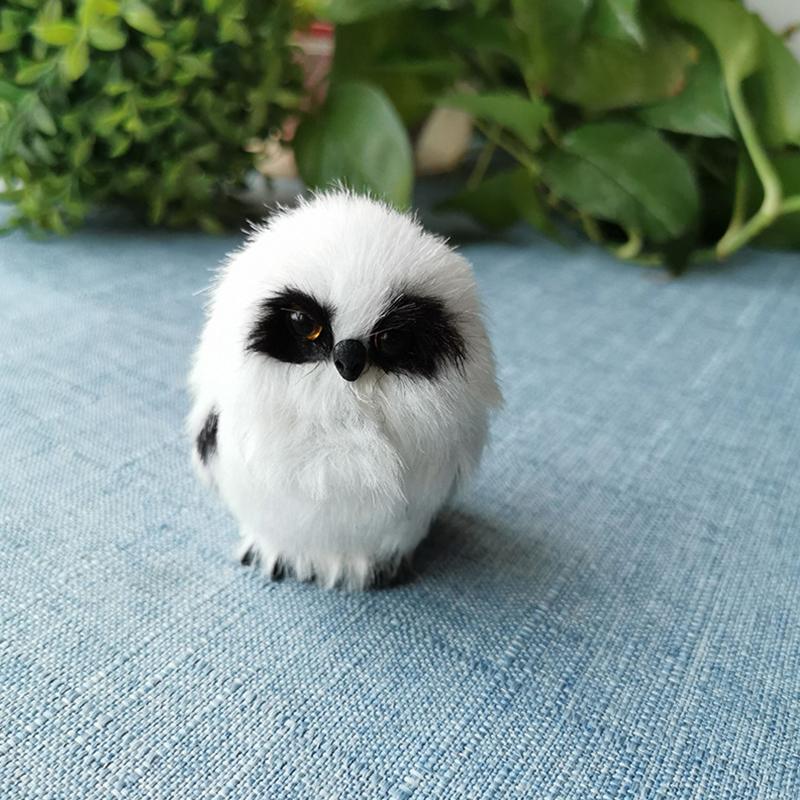 Home Decor Artificial Fur Toy Plush Toys Simulated Owl Model Owl Static Model Gift for Kids