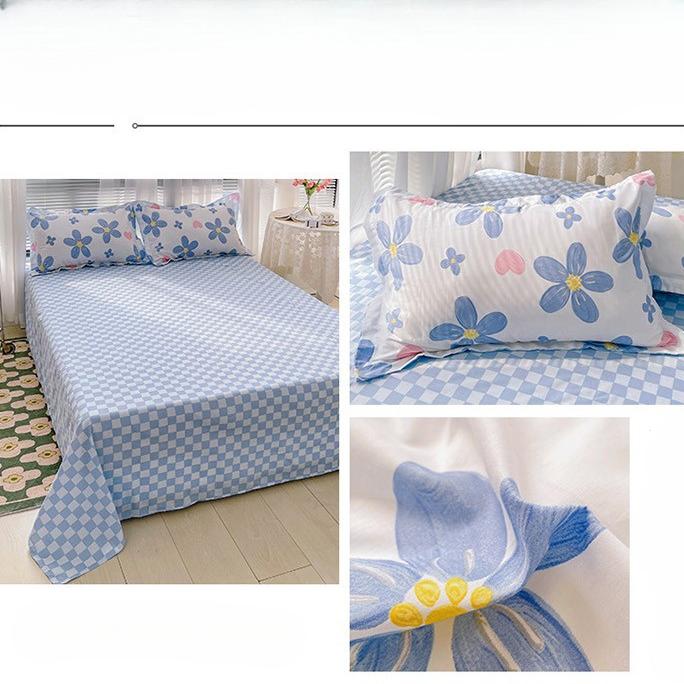Комплект из четырех предметов из чистого хлопка, 60 штук, небольшой свежий комплект из трех предметов для спальни, осенне-зимний утолщенный пододеяльник, простыня