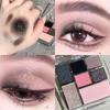 9 Color Black Eyeshadow Palette, Long-lasting Color Eye Makeup Velvet Tinted Blendable Matte Shimmer Eyeshadow Makeup Tool