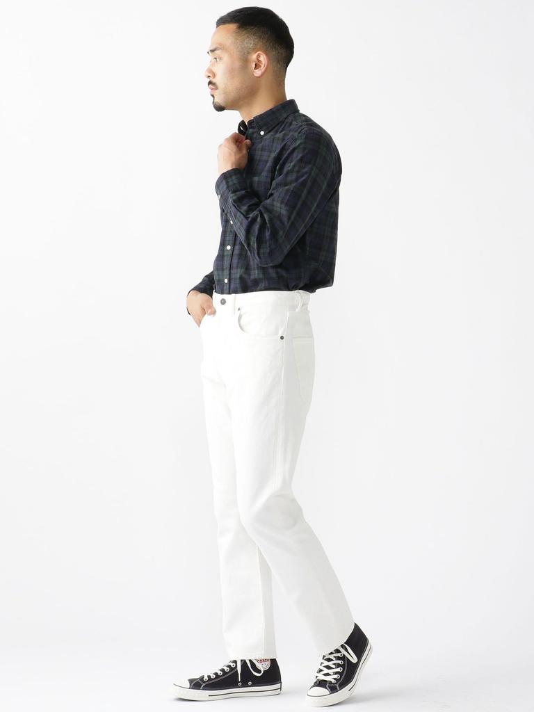 Рубашка Индиго Клетчатая рубашка на пуговицах S 38110107139 [Beams Plus] L/S Мужская INDIGO_BLACK_WATCH