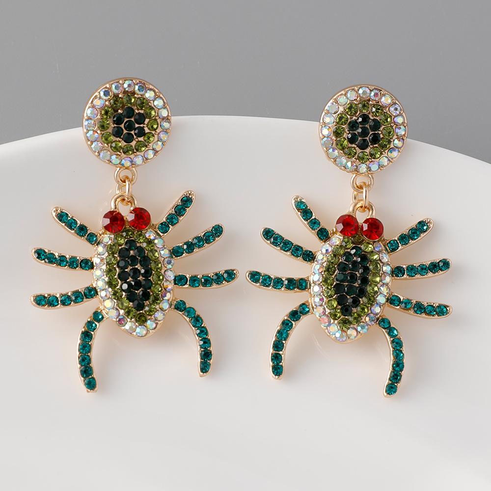 Европейские модные индивидуальные серьги-пауки со стразами, преувеличенные серьги-гвоздики с бриллиантами, дизайнерские модные ювелирные изделия, подарки