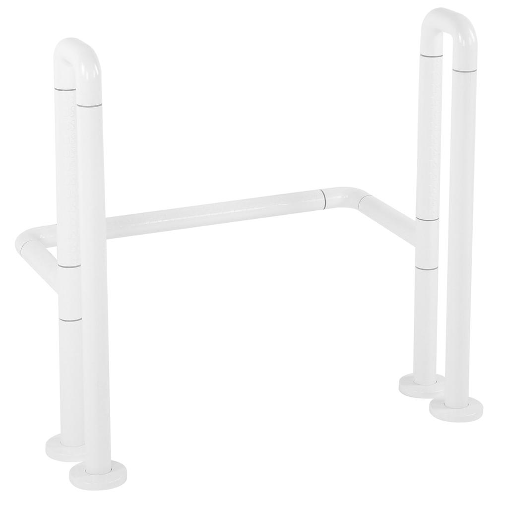 White Toilet Grab Bar Stainless Steel Bathroom Safety Hand Rail for Elderly with Fluorescent Ring