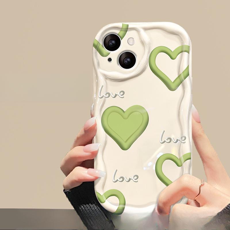 Зеленый Love подходит для Apple 13 мобильный телефон чехол IPhone14promax Soft Shell XS/XR/12 прозрачный 7p Soft Shell