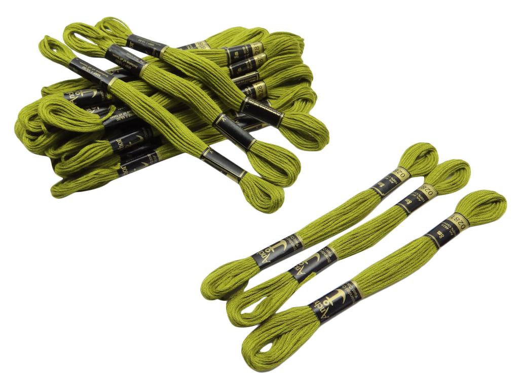 IBA Indianbeautifulart Набор из 25 предметов Якорь Вязание Тусклый Оливково-Зеленый Хлопчатобумажная пряжа Вышивка