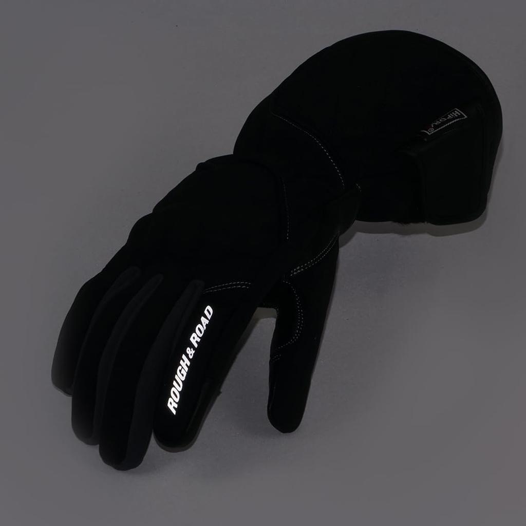 Primaloft CK Motorcycle Winter XL ROUGH&ROAD Gloves, Black, (RR8660BK5)