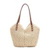 Summer Straw Bucket Shoulder Bag Women Large Capacity Beach Bags Vacation Rattan Tote Bag