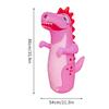 Inflatable Punching Bag Leakproof Inflatable Dinosaur Toy Tumbler Punching Bag Bounce-Back Punch Bag for Kids Presents