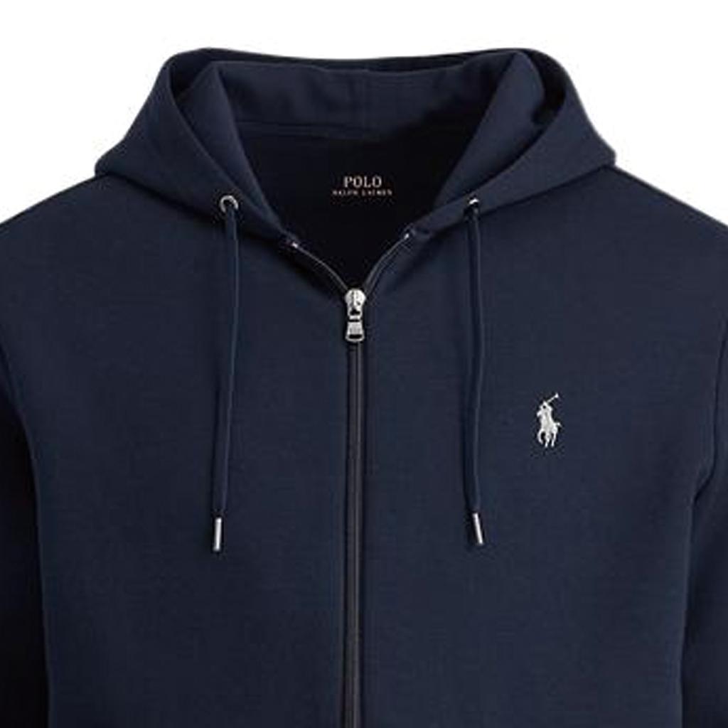 Polo Ralph Lauren FW22 Solid Color Hooded Zip Long Sleeve Sweatshirt Men Sweatshirt Navy-Blue MNPOKNI16822541-410