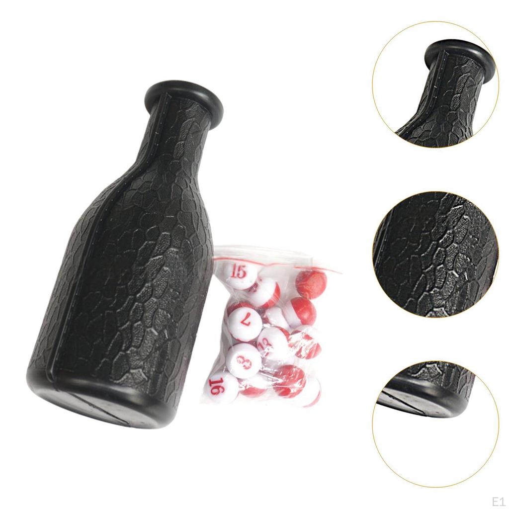 Billiard Bottle with Counting Balls, Portable Pool Dice Box for Games