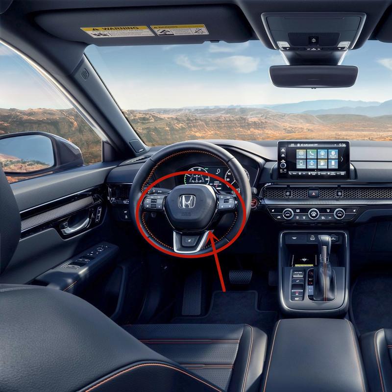 For Honda CR V CRV 6 2025 2024 2025 Interior Accessories Car Steering Wheel Cover Trim Sticker Plastic Imitation Carbon Fiber