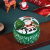 1Pcs Christmas Tinplate Round Candy Tin Can Candle Jars With Lid Candle Container Empty Box Cookie Candy Storage Gift Case