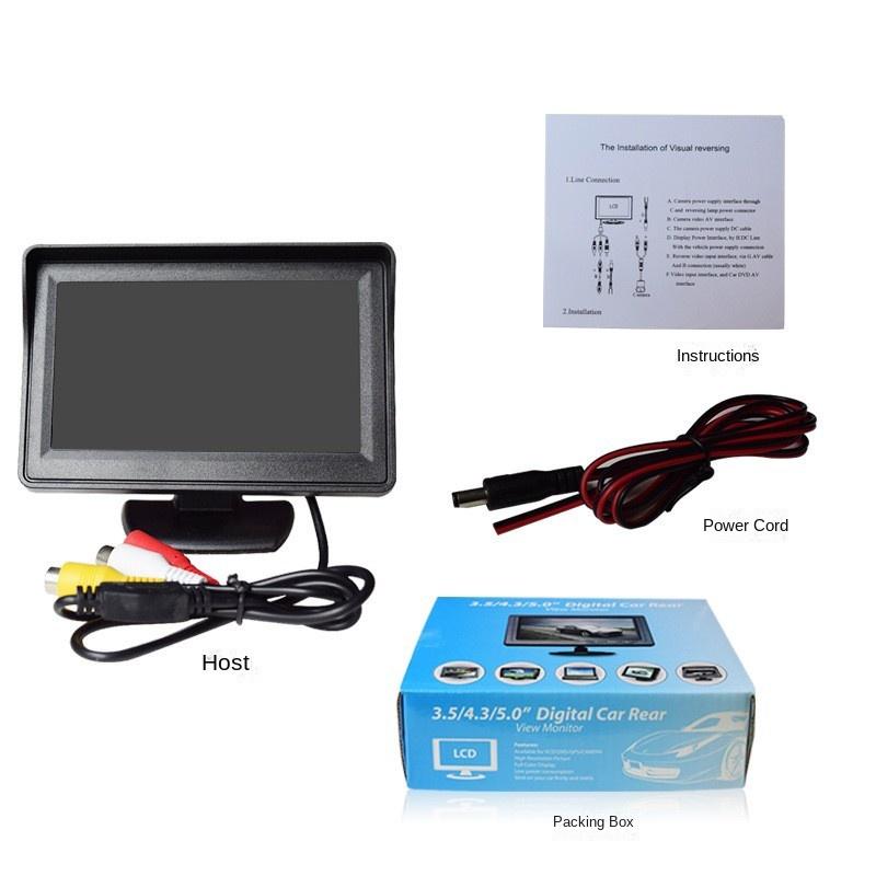 4,3 (16:9) Автомобильный дисплей, простая установка, настольный, с высоким разрешением, перевернутое изображение, грузовой автомобиль, слепая зона, универсальный дисплей для машины