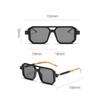 Vintage Square Sunglasses for Men Fashion 2023 Retro Double Bridge Male Sun Glasses Eyewear Hollow Trendy  Design Shades