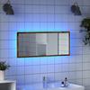 VidaXL LED Bathroom Mirror Old Wood Engineered Wood, Bath Mirror, Bathroom Mirror with Lights, 856275