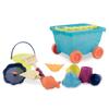 B. Toys Sandbox Set Travel Beach Wagon Sand Play Toys Set of 11 (Blue) 1 and a Half Years Old and Up Genuine Product