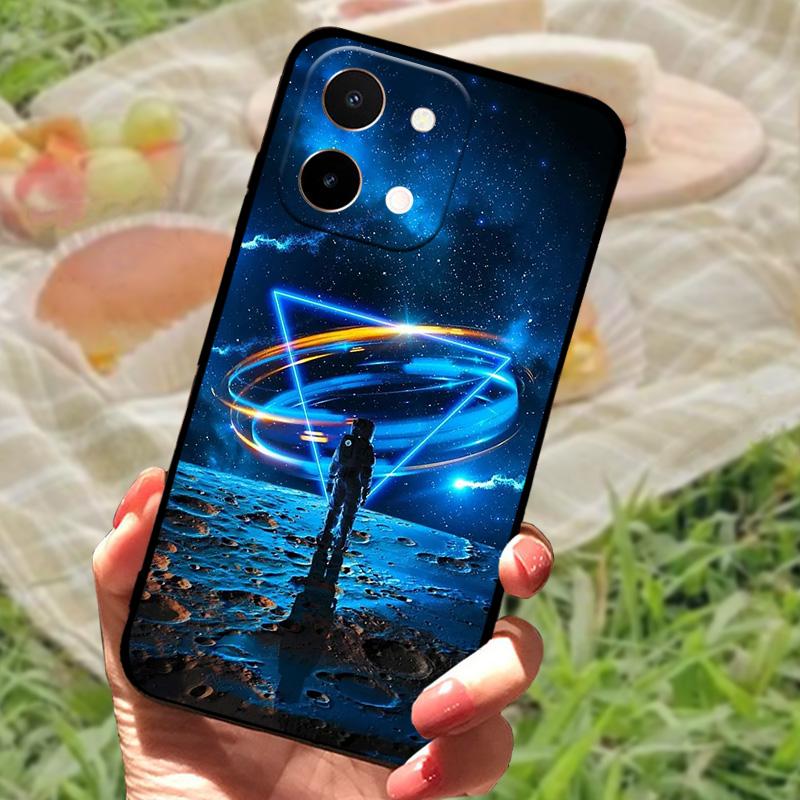 Чехол для Vivo Y28 4G Задняя крышка Противоударный корпус телефона Для VIVO Y28 Модный Fundas Нескользящий Мультяшный Мягкий силиконовый бампер для телефона