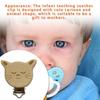 Infant Wood Cartoon Animal Shaped Pacifiers Anti-lost Chain Clip Teething Portable Clips Handicraft for Feeding Care