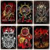 Винтажный Постер Альбома Slayer Хэви-метал Металлическая Жестяная Вывеска Табличка Nordic Настенное Искусство Тарелки для Декора Комнаты Дома Подарки для Мальчика