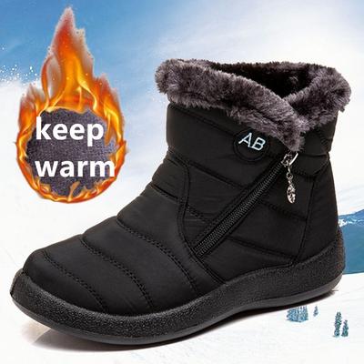 Новая осенне-зимняя женская обувь больших размеров, утепленная флисом для тепла, женские сноубутсы на мягкой подошве, утолщенные зимние