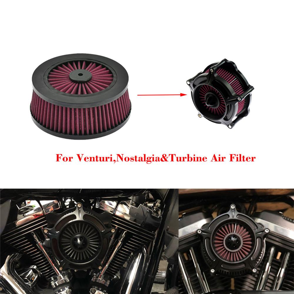 Motorcycle Air Filter Element Repalecment Intake Cleaner Grey/Red/Blue For Harley Dyna Softail Touring Sportster XL Road King