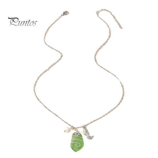 Ожерелье с подвеской, регулируемое, износостойкое, декоративное с подвеской, антикоррозийное украшение на шею, устойчивое к выцветанию, пляжное ожерелье из проволочной обмотки для женщин