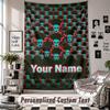 Custom Tapestry Wall Hanging, Bride of Frankenstein Personalized Name Text Home Wall Decor