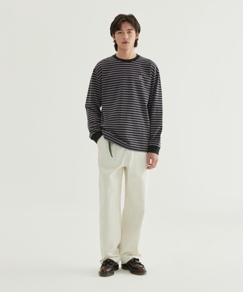 COVERNAT Basic Striped Long Sleeve Black