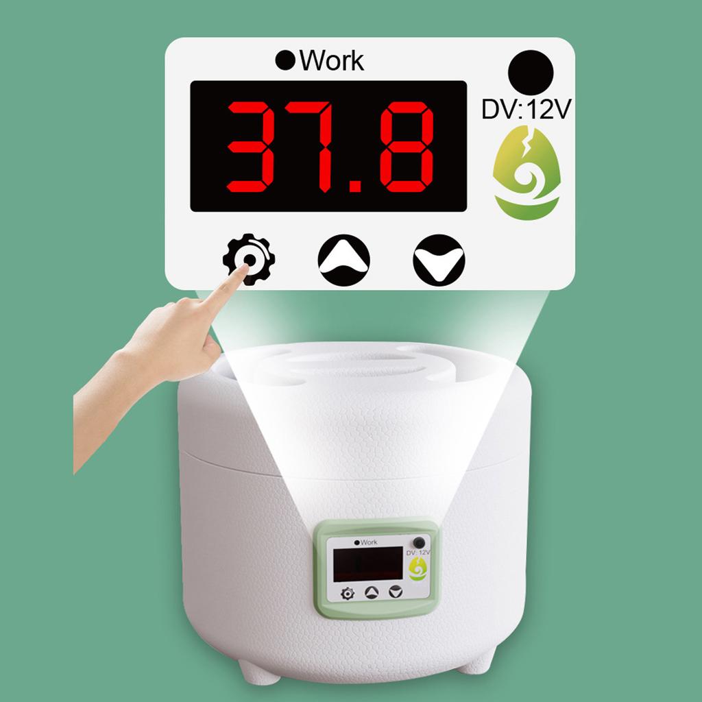 Инкубатор для 9 яиц, инкубатор для птицы с автоматическим контролем температуры, небольшой пластиковый бионический водяной матрас, инкубатор для яиц на ферме