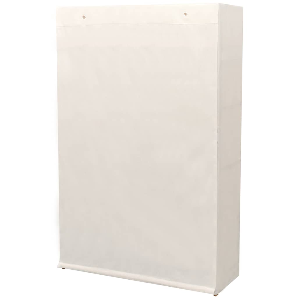 Wardrobe with Fabric and Pine Wood 110 x 40 x 170 cm