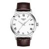 Мужские часы TISSOT Classic Dream с белым циферблатом и кожаным ремешком (T1294101601300) [Официально импортировано]