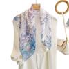 New 100% Natural Silk Scarf Square Female Fashion Beach Pashmina Bufanda Women Shawl Wraps Bandana Scarves Foulard Écharpe 65cm