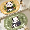Cute Panda Bathroom Mat Entry Door Toilet Non-slip Foot Mat Toilet Door Diatom Mud Absorbent Mat