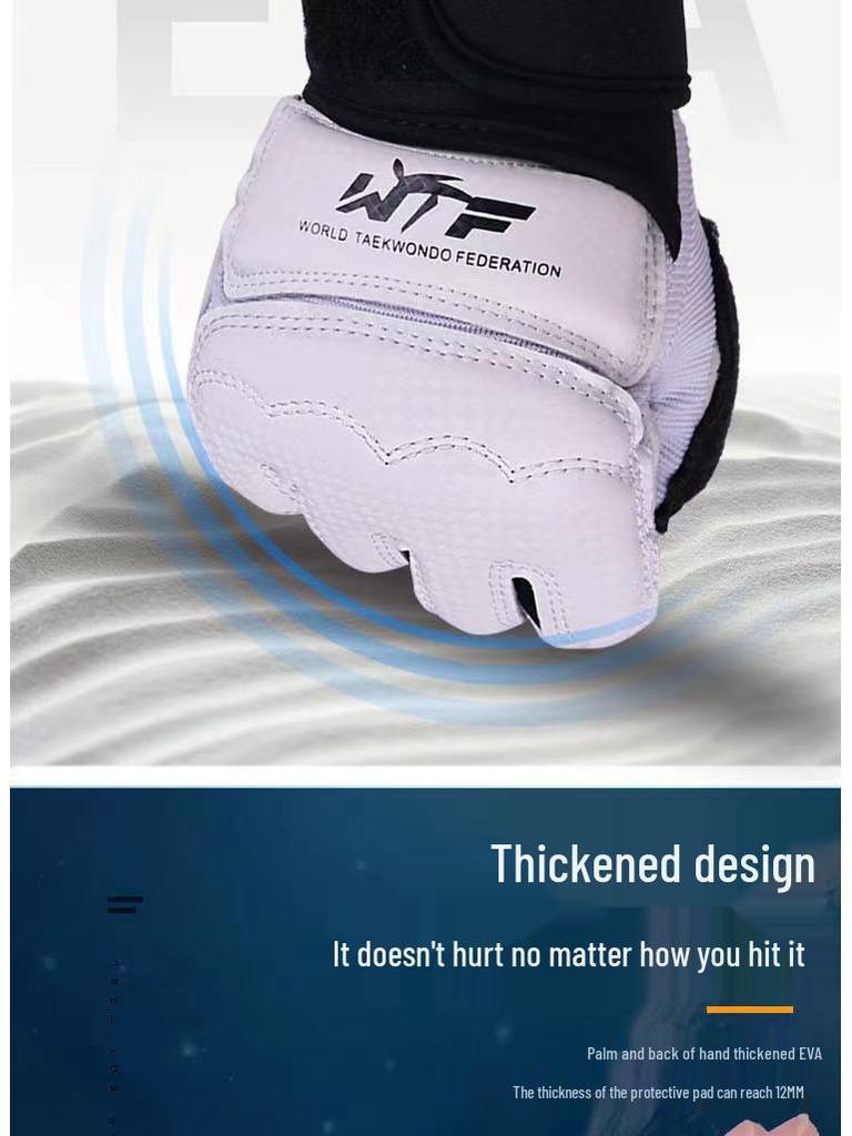 Taekwondo Protective Gear: Hand & Foot Protectors, Half-Finger Boxing Gloves for Adults & Children